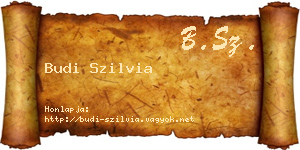 Budi Szilvia névjegykártya